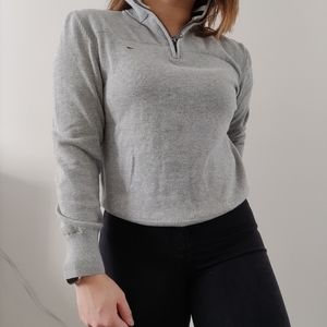 Light Grey Tommy Hilfiger Quarter Zip Sweater